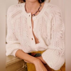 Sezane Cream Cardigan